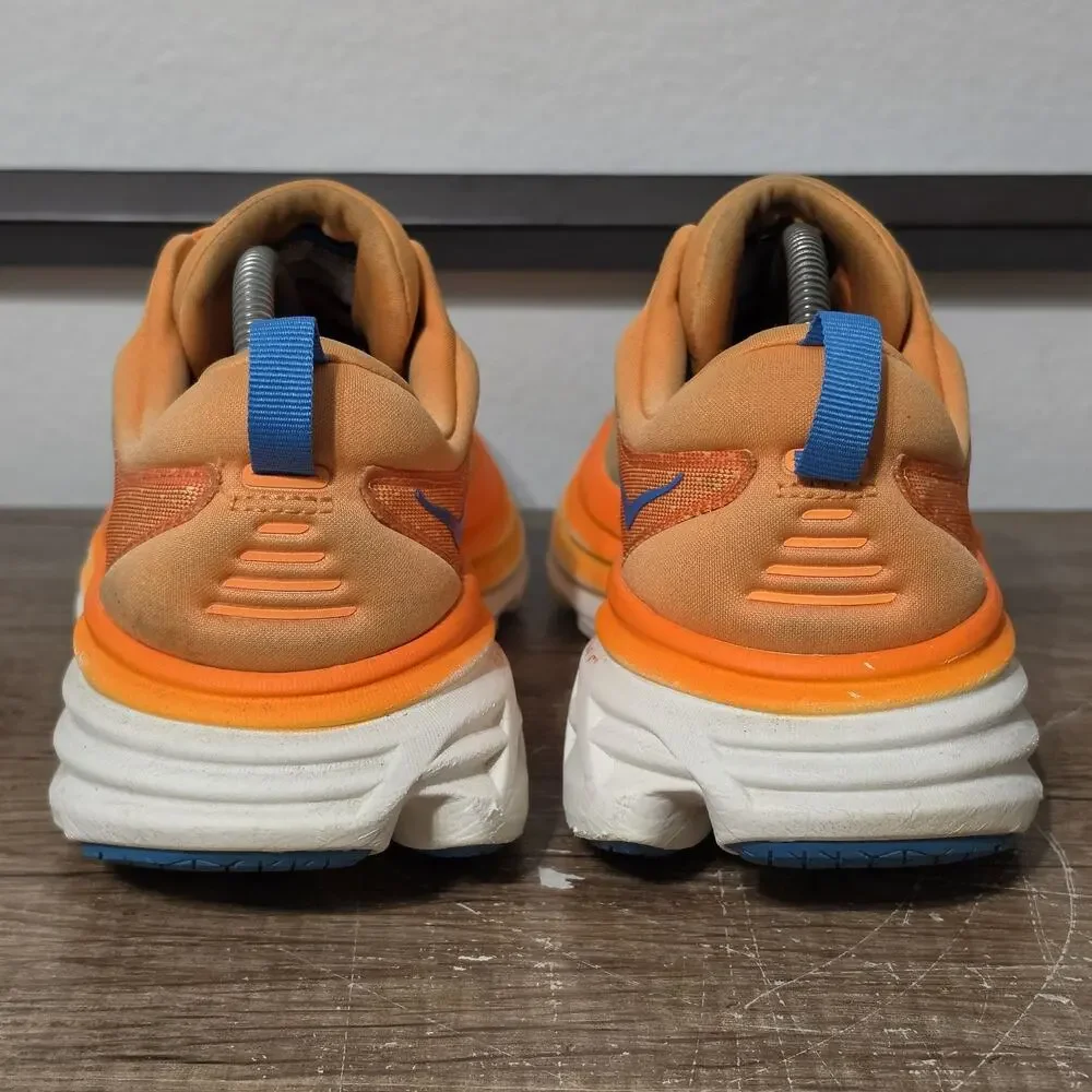 Hoka One One Bondi 8 Men's Athletic Running Shoes Sneakers Size 10.5 Orange